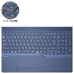 WAB/F1（Ryzen7選択時） メタリックブルー プリズムクリアキーボード