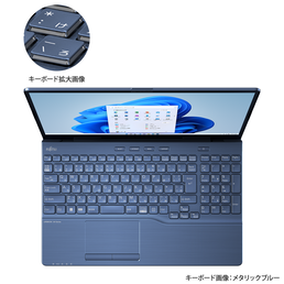 メタリックブルー プリズムクリアキーボード