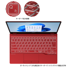 かな表記ありキーボード バックライト付（赤）