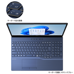 メタリックブルー プリズムクリアキーボード