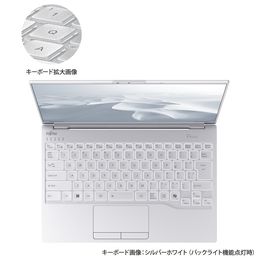 シルバーホワイト かな表記なし／バックライト付
