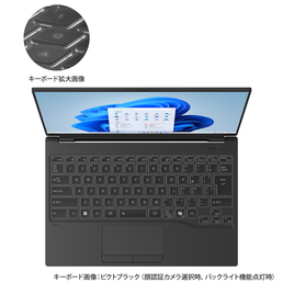 かな表記なしキーボード（バックライト点灯時）