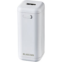 モバイルバッテリー/乾電池式/USB-A 1ポート/単3電池4本付属/ホワイト DE-KD01WH