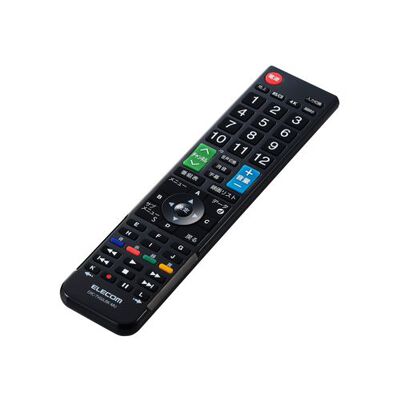 かんたんTVリモコン/12メーカー対応/ブラック ERC-TV02LBK-MU