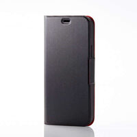 iPhone 12/iPhone 12 Pro用レザーケース/手帳型/UltraSlim/薄型/磁石付き/ブラック PM-A20BPLFUBK