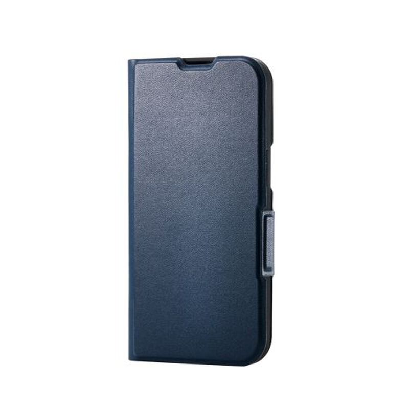iPhone 16e/レザーケース/手帳型/UltraSlim/薄型/磁石付き/ネイビー PM-A25SPLFUNV