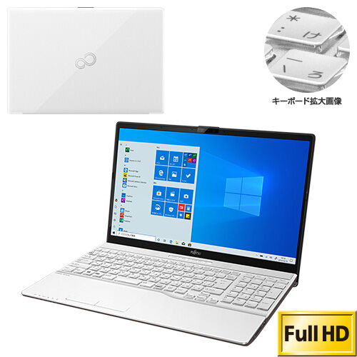 富士通WEB MART] LIFEBOOK AH77/D3 KC_WA3D3_A034 Windows 10 Home・Core  i7・メモリ8GB・SSD 256GB+HDD 1TB・Blu-ray・Office搭載モデル : 富士通