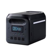 ポータブル電源/1229Wh/AC定格出力1500W/AC×4/USB-C×2/USB-A×4/シガーソケット/ブラック DE-PS1200PBK