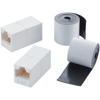 CAT6A準拠中継コネクタ/簡易防水テープ付属(屋外対応版)/2個入り LD-VAPFR6A/SET