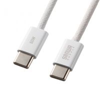 USB Type-Cシリコンメッシュケーブル（PD60W・ホワイト・1m） KU-CCP60SM10W