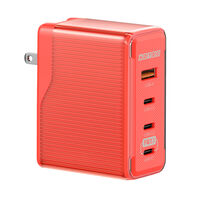 PD 3.1対応 GaN AC充電器/150W/USB-C×3、Type-A/レッド APD-V150AC3-RD