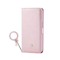 iPhone 16e/レザーケース/手帳型/磁石付き/リング付き/ピンク PM-A25SPLFJM2PN