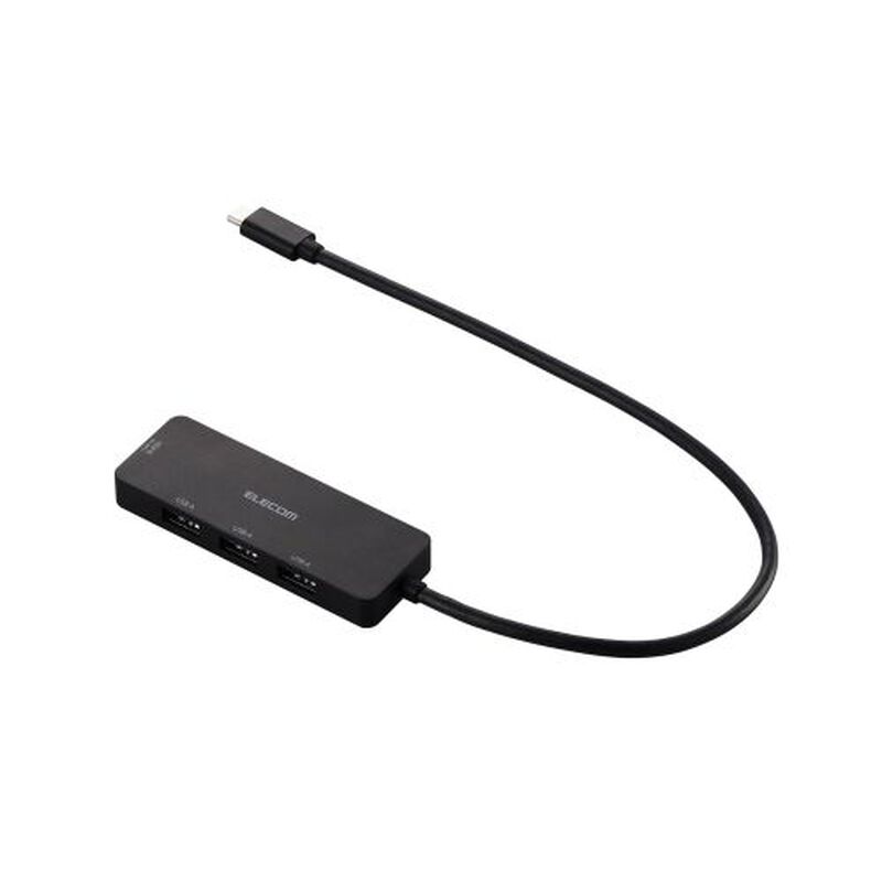 USB HUB/USB-C/バスパワー/USB-A×3/HDMI×1/30cm/ブラック U3H-MH3006BBK