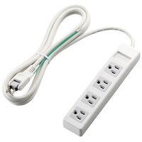 3pinタップ/スタンダード/4口/2.5m/ホワイト T-T1A-3425WH