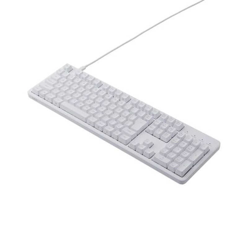 メカニカルキーボード/Leggero/有線/USB Type-C着脱式/フルサイズ/茶軸/ホワイト TK-MC50UKTWH