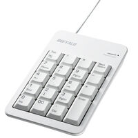 有線テンキーボード Tabキー付き ホワイト BSTK100WH