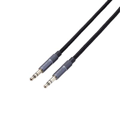 AUXケーブル/φ3.5-φ3.5/アルミコネクタ/1.0m/ブラック AX-35MA10BK