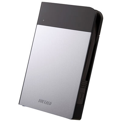 ICカード対応MILスペック 耐衝撃ボディー防雨防塵ポータブルHDD 1TB シルバー HD-PZN1.0U3-S