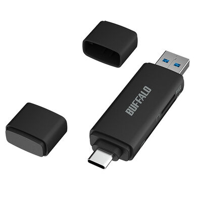 Type-C/Type-A接続 USB3.2 Type-Cカードリーダー BSCR130U3CBK