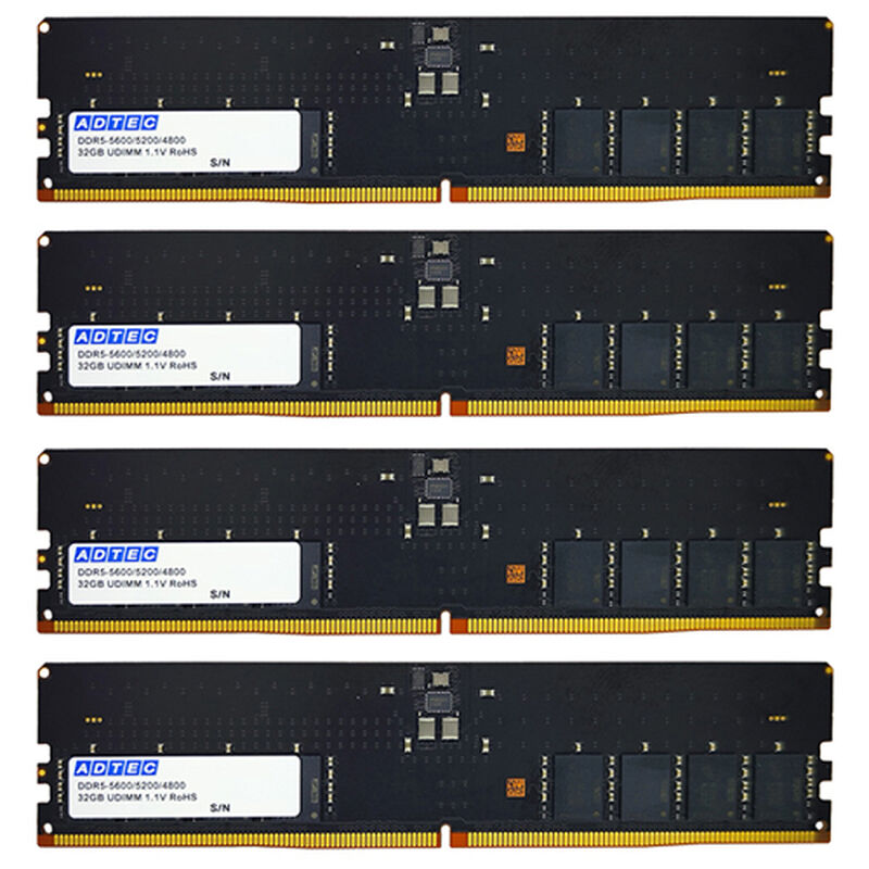 DDR5-5600 UDIMM 32GB×4枚 ADS5600D-32G4