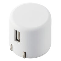 スマートフォン用AC充電器/USB-Aメス1ポート/1.0A出力/ホワイト MPA-ACU07WH