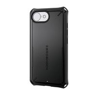 iPhone 16e/ハイブリッドケース/ZEROSHOCK/Solid Plus/ブラック PM-A25SZEROSPBK