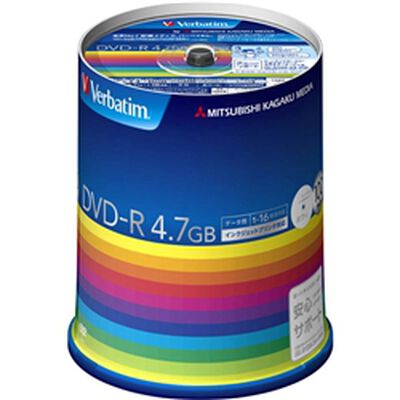 DVD-R(Data) 1回記録用 4.7GB 1-16倍速 100枚スピンドルケース 100P(ホワイト) DHR47JP100V3