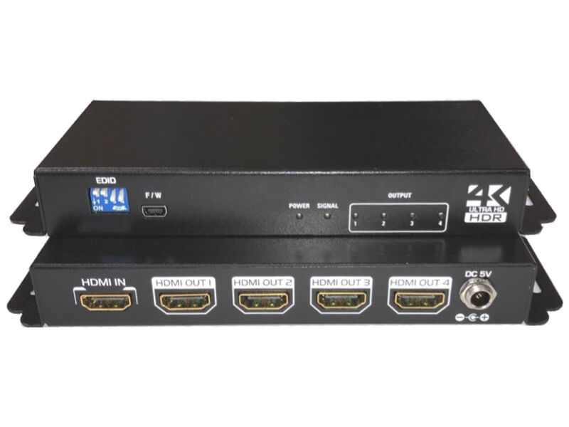 4K/60p（18Gbps）対応 HDMIスプリッター 1入力/4出力 AVS2-18G104