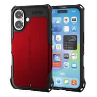 iPhone 16用ハイブリッドケース/ZEROSHOCK/レッド PM-A24AZERORD