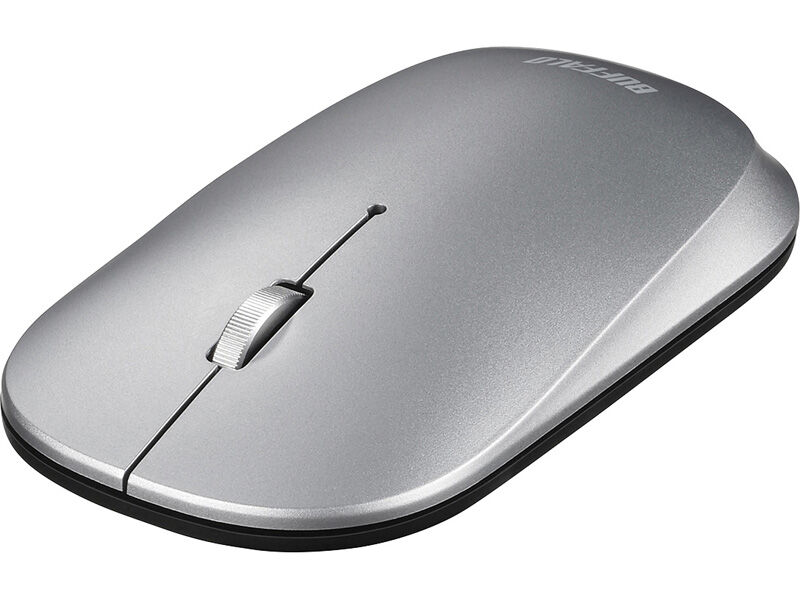 薄型 3ボタン Bluetooth BlueLEDマウス ノーマル シルバー BSMBB330NSV