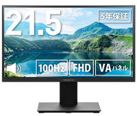 液晶ディスプレイ 21.5型/FHD/D-Sub、HDMI、DVI-D、DisplayPort/ブラック/スピーカー：あり PTF-H221W-BK