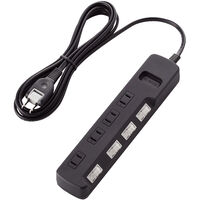 雷ガードタップ/個別スイッチ/4個口/2.5m/ブラック T-K5A-2425BK