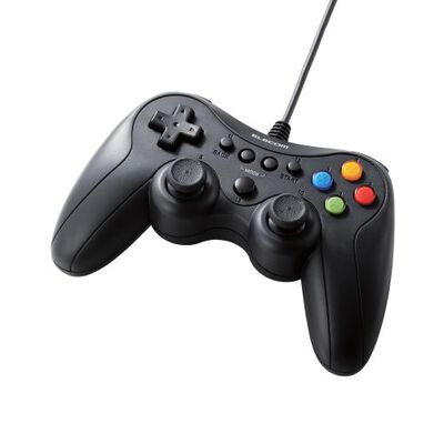 ゲームパッド/有線/Xinput/PS系配置/FPS仕様/メカニカルトリガー/スティックカスタマイズ対応/軽量/ブラック JC-GP30SBK