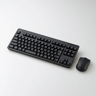 無線キーボード＆マウス/メンブレン式/コンパクトサイズ/ブラック TK-FDM105MBK