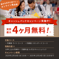 FMVまなびナビ「オンライン英会話・ライトコース／月４回」（申込月無料）