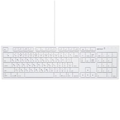 BUFFALO フルキーボード USB接続 パンタグラフ Macモデル ホワイト BSKBM01WH