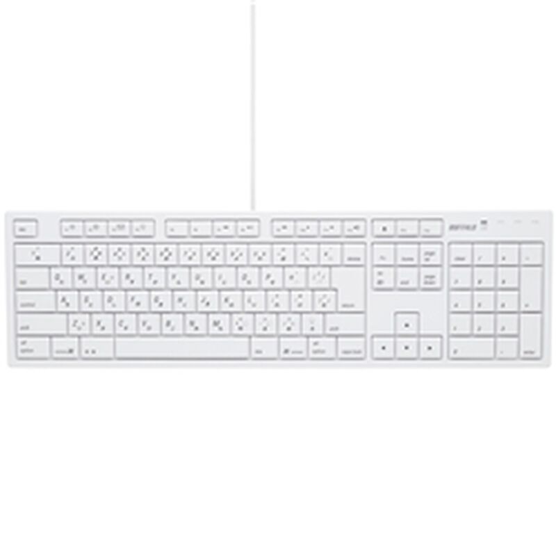 BUFFALO フルキーボード USB接続 パンタグラフ Macモデル ホワイト BSKBM01WH