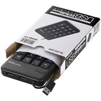 2ポートUSB2.0ハブ付テンキーボード/メンブレン/ブラック/RoHS指令準拠 TK-TCM012BK/RS