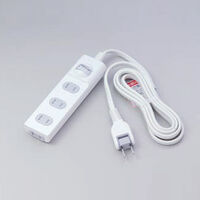 1SW扉付タップ 4個口 1m ホワイト WBS-T4010B(W)