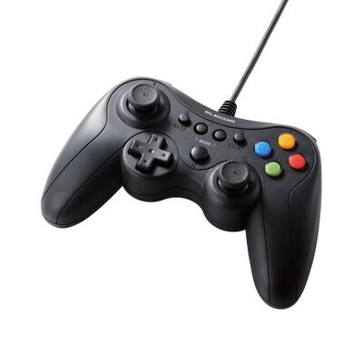 ゲームパッド/有線/Xinput/Xbox系配置/FPS仕様/メカニカルトリガー/スティックカスタマイズ対応/軽量/ブラック JC-GP30XBK