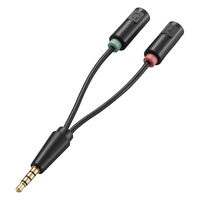 3極φ3.5mmステレオミニジャック×2-4極ミニプラグ変換ケーブル AV-35AD02BK