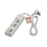 ランプレススイッチ付タップ 3個口 1m ホワイト WLS-U31EB(W)