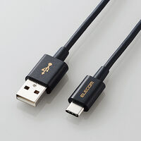 スマートフォン用USBケーブル/USB(A-C)/認証品/やわらか耐久/1.2m/ブラック MPA-ACYS12NBK