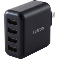 AC充電器/スマホ・タブレット用/4.8A出力/USB-Aメス4ポート/おまかせ充電搭載/ブラック MPA-ACU13BK