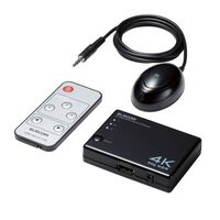 HDMI切替器/4K60Hz対応/3ポート/3入力(HDMI)・1出力(HDMI)/専用リモコン付 DH-SW4KA31BK