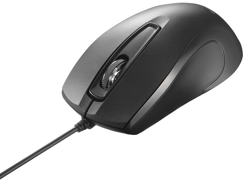 3ボタン 有線 BlueLED 高耐久 抗菌 マウス ブラック BSMBU110BK