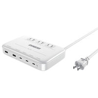 Power Delivery 3.0対応 卓上電源タップ 8in1/AC 3ポート/USB 130W Type-C×3 Type-A×2/ホワイト APDT-V130A2C3-WH