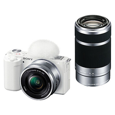 デジタル一眼カメラ α VLOGCAM ZV-E10 ダブルズームレンズキット ホワイト ZV-E10Y/W