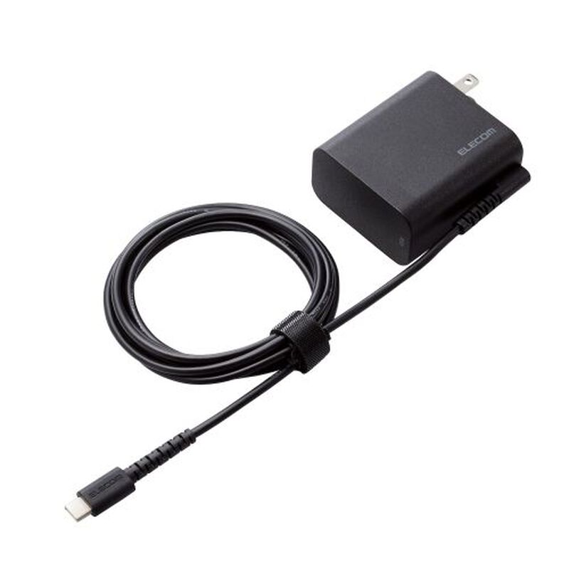 ノートPC用ACアダプター/Type-C/USB PD対応/45W/ケーブル一体型/1.8m/ブラック ACDC-PD2545BK