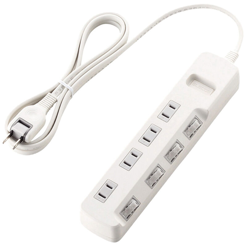 省エネタップ/個別スイッチ/4個口/2.0m/ホワイト T-E5A-2420WH